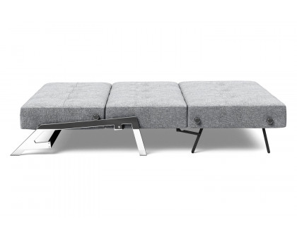 Innovation Living Cubed Queen Size Sofa Bed with Chrome Legs - 565 Twist Granite