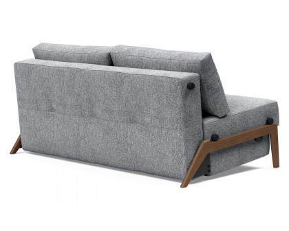 Innovation Living Cubed Queen Size Sofa Bed with Dark Wood Legs - 565 Twist Granite