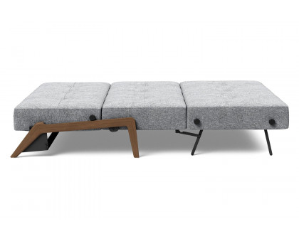 Innovation Living Cubed Queen Size Sofa Bed with Dark Wood Legs - 565 Twist Granite