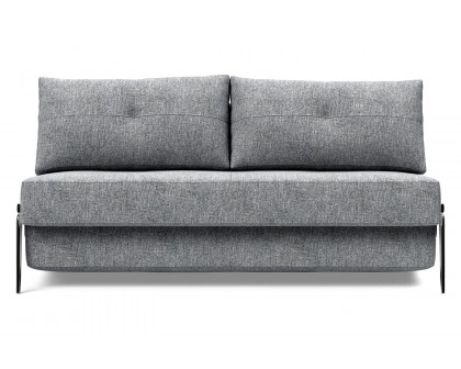 Innovation Living Cubed Queen Size Sofa Bed with Alu Legs - 565 Twist Granite