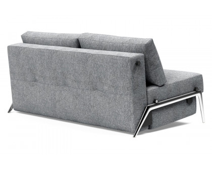 Innovation Living Cubed Queen Size Sofa Bed with Alu Legs - 565 Twist Granite