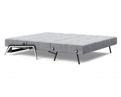 Innovation Living Cubed Queen Size Sofa Bed with Alu Legs - 565 Twist Granite