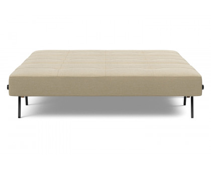 Innovation Living Cubed Queen Size Sofa Bed with Dark Wood Legs - 571 Vivus Dusty Sand