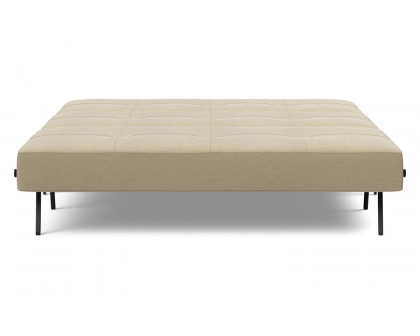 Innovation Living Cubed Queen Size Sofa Bed with Alu Legs - 571 Vivus Dusty Sand