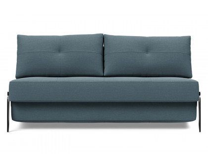 Innovation Living Cubed Queen Size Sofa Bed with Alu Legs - 573 Vivus Dusty Blue