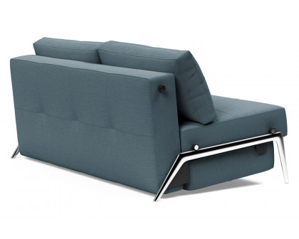 Innovation Living Cubed Queen Size Sofa Bed with Alu Legs - 573 Vivus Dusty Blue