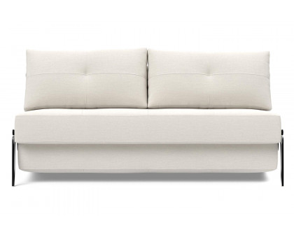 Innovation Living Cubed Queen Size Sofa Bed with Alu Legs - 574 Vivus Dusty Off White