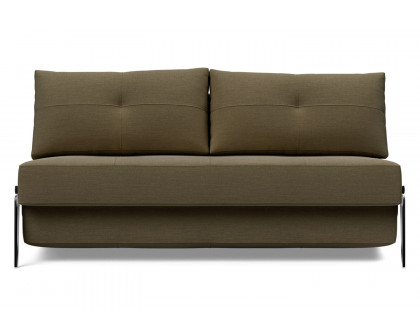 Innovation Living Cubed Queen Size Sofa Bed with Alu Legs - 575 Vivus Dusty Olive