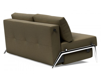 Innovation Living Cubed Queen Size Sofa Bed with Alu Legs - 575 Vivus Dusty Olive