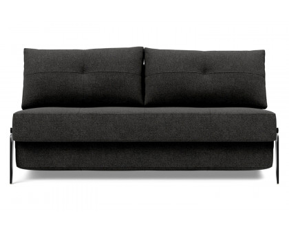 Innovation Living Cubed Queen Size Sofa Bed with Alu Legs - 577 Kenya Dark Gray