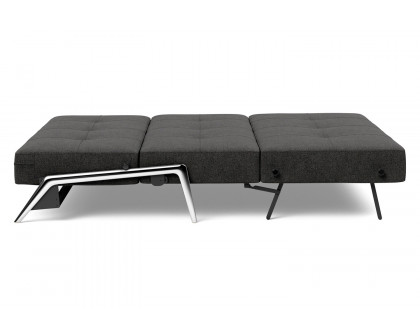 Innovation Living Cubed Queen Size Sofa Bed with Alu Legs - 577 Kenya Dark Gray