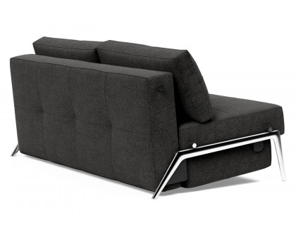 Innovation Living Cubed Queen Size Sofa Bed with Alu Legs - 577 Kenya Dark Gray