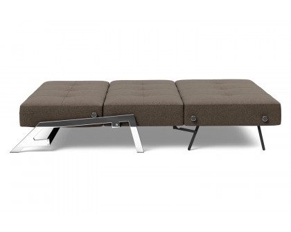 Innovation Living Cubed Queen Size Sofa Bed with Chrome Legs - 578 Kenya Taupe