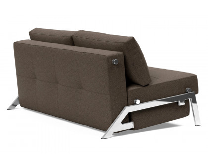 Innovation Living Cubed Queen Size Sofa Bed with Chrome Legs - 578 Kenya Taupe