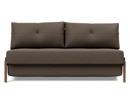 Innovation Living Cubed Queen Size Sofa Bed with Dark Wood Legs - 578 Kenya Taupe