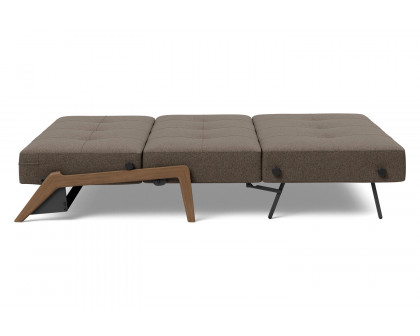 Innovation Living Cubed Queen Size Sofa Bed with Dark Wood Legs - 578 Kenya Taupe