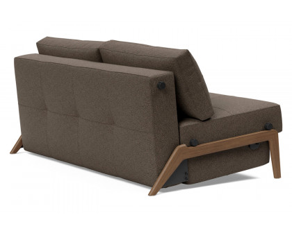 Innovation Living Cubed Queen Size Sofa Bed with Dark Wood Legs - 578 Kenya Taupe