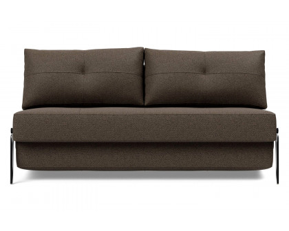 Innovation Living Cubed Queen Size Sofa Bed with Alu Legs - 578 Kenya Taupe