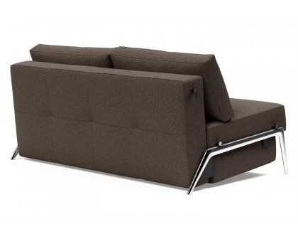 Innovation Living Cubed Queen Size Sofa Bed with Alu Legs - 578 Kenya Taupe