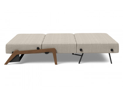 Innovation Living Cubed Queen Size Sofa Bed with Dark Wood Legs - 579 Kenya Gravel