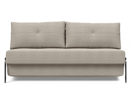 Innovation Living Cubed Queen Size Sofa Bed with Alu Legs - 579 Kenya Gravel