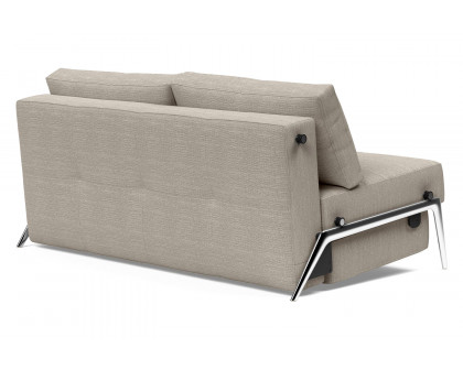 Innovation Living Cubed Queen Size Sofa Bed with Alu Legs - 579 Kenya Gravel