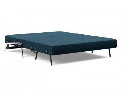 Innovation Living Cubed Queen Size Sofa Bed with Alu Legs - 580 Argus Navy Blue