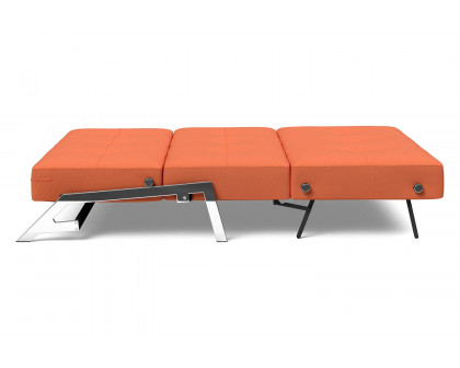 Innovation Living Cubed Queen Size Sofa Bed with Chrome Legs - 581 Argus Rust