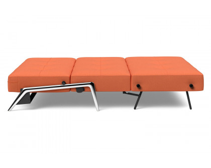 Innovation Living Cubed Queen Size Sofa Bed with Alu Legs - 581 Argus Rust