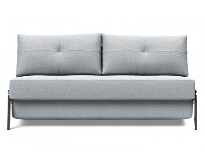 Innovation Living Cubed Queen Size Sofa Bed with Chrome Legs - 583 Argus Gray