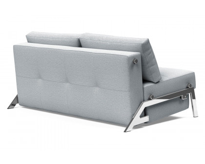 Innovation Living Cubed Queen Size Sofa Bed with Chrome Legs - 583 Argus Gray