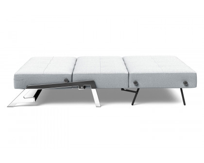 Innovation Living Cubed Queen Size Sofa Bed with Chrome Legs - 583 Argus Gray