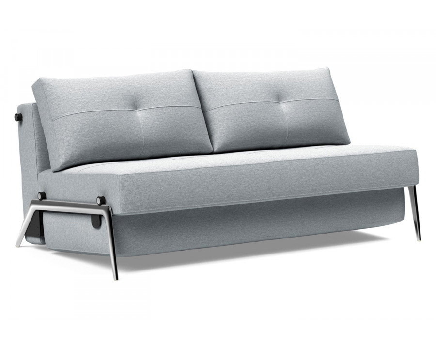 Innovation Living Cubed Queen Size Sofa Bed with Alu Legs - 583 Argus Gray