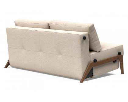 Innovation Living Cubed Queen Size Sofa Bed with Dark Wood Legs - 584 Argus Natural