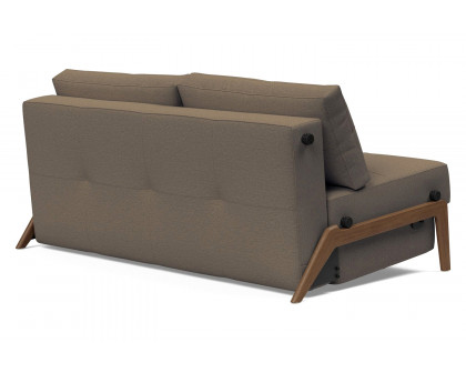 Innovation Living Cubed Queen Size Sofa Bed with Dark Wood Legs - 585 Argus Brown