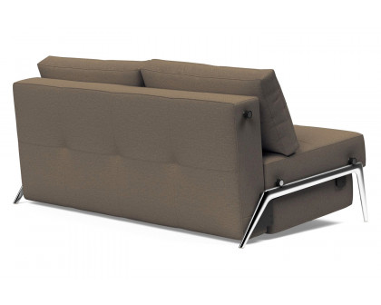 Innovation Living Cubed Queen Size Sofa Bed with Alu Legs - 585 Argus Brown