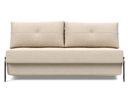 Innovation Living Cubed Queen Size Sofa Bed with Alu Legs - 586 Phobos Latte