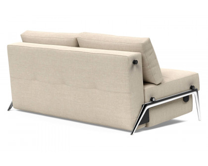 Innovation Living Cubed Queen Size Sofa Bed with Alu Legs - 586 Phobos Latte