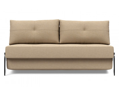 Innovation Living Cubed Queen Size Sofa Bed with Alu Legs - 587 Phobos Mocha