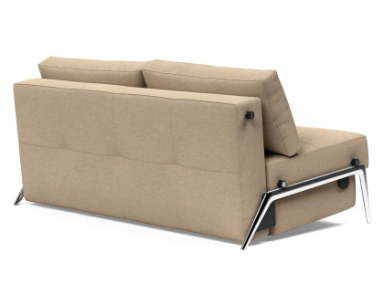 Innovation Living Cubed Queen Size Sofa Bed with Alu Legs - 587 Phobos Mocha