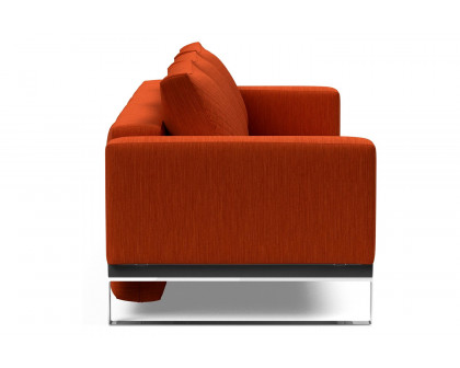 Innovation Living Cassius Quilt Chrome Sofa Bed - 506 Elegance Paprika