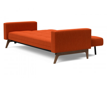 Innovation Living Cassius Quilt Dark Wood Sofa Bed - 506 Elegance Paprika