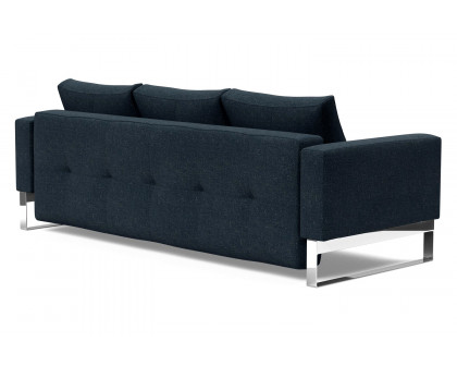 Innovation Living Cassius Quilt Chrome Sofa Bed - 515 Nist Blue