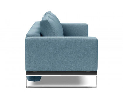 Innovation Living Cassius Quilt Chrome Sofa Bed - 525 Mixed Dance Light Blue