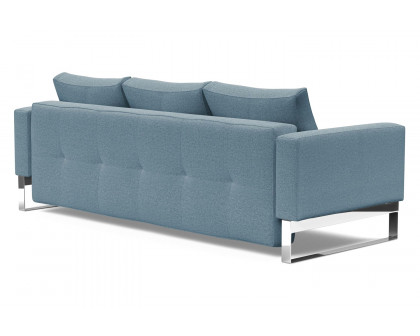 Innovation Living Cassius Quilt Chrome Sofa Bed - 558 Soft Indigo