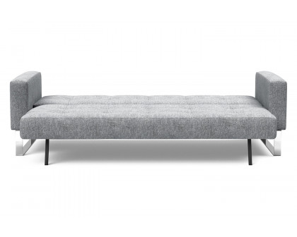 Innovation Living Cassius Quilt Chrome Sofa Bed - 565 Twist Granite