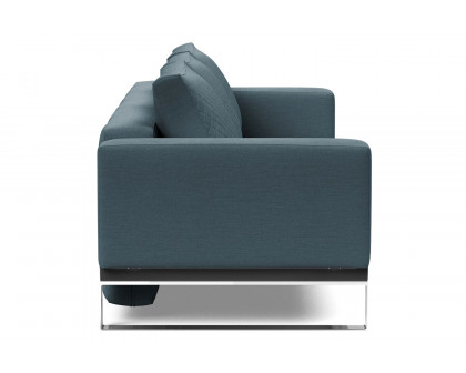 Innovation Living Cassius Quilt Chrome Sofa Bed - 573 Vivus Dusty Blue