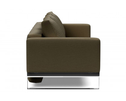 Innovation Living Cassius Quilt Chrome Sofa Bed - 575 Vivus Dusty Olive