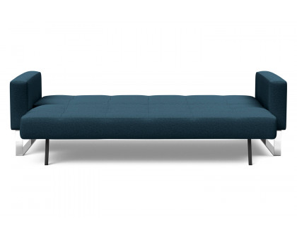 Innovation Living Cassius Quilt Chrome Sofa Bed - 580 Argus Navy Blue