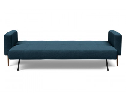 Innovation Living Cassius Quilt Dark Wood Sofa Bed - 580 Argus Navy Blue